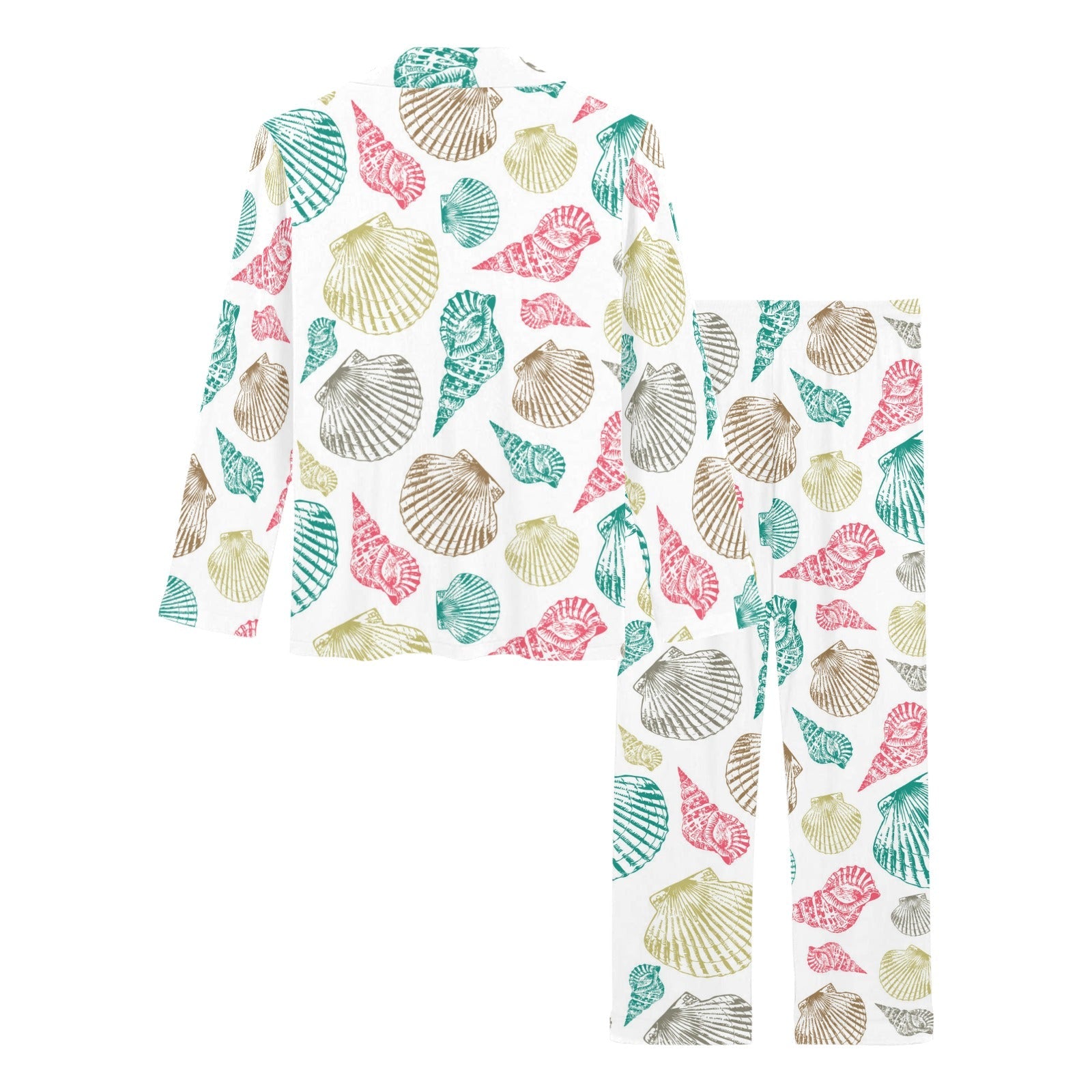 Colorful shell pattern Women's Long Pajama Set