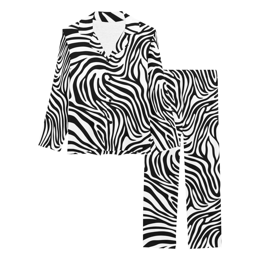 Zebra skin pattern Women's Long Pajama Set