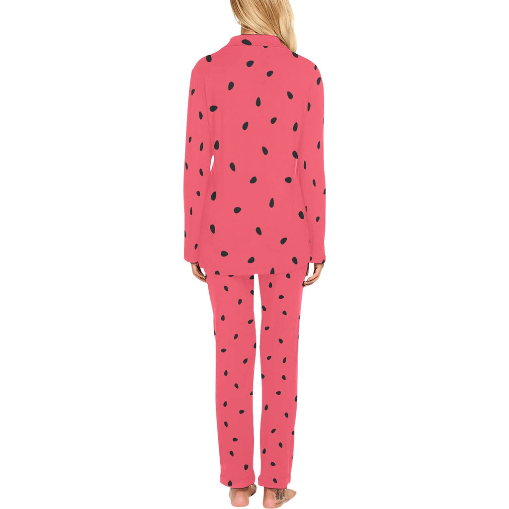 watermelon texture background Women's Long Pajama Set