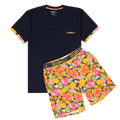 Mens Pyjamas - Hibiscus - Shorts & T-Shirt