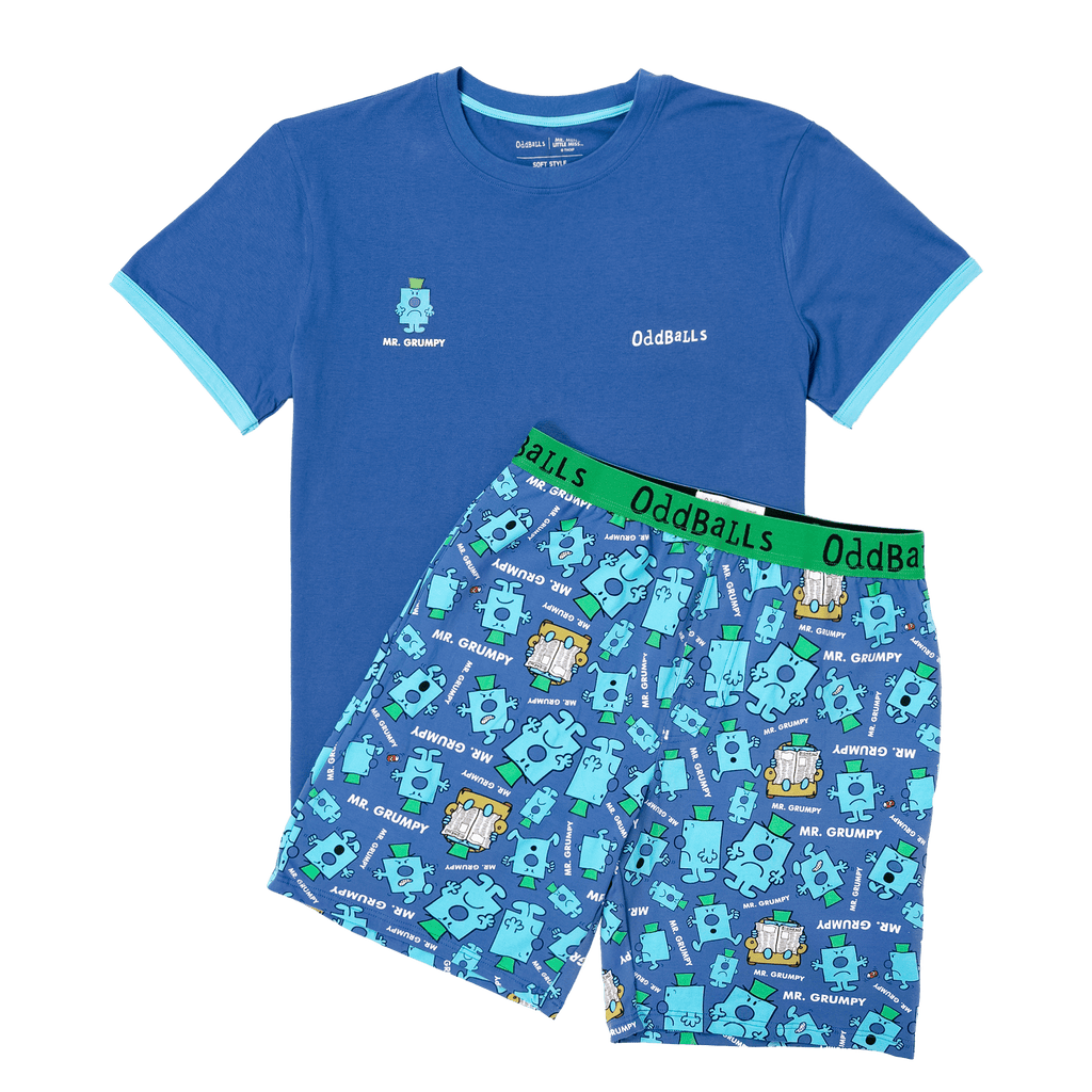 Mens Short Pyjamas - Mr Grumpy - Shorts & T-Shirt
