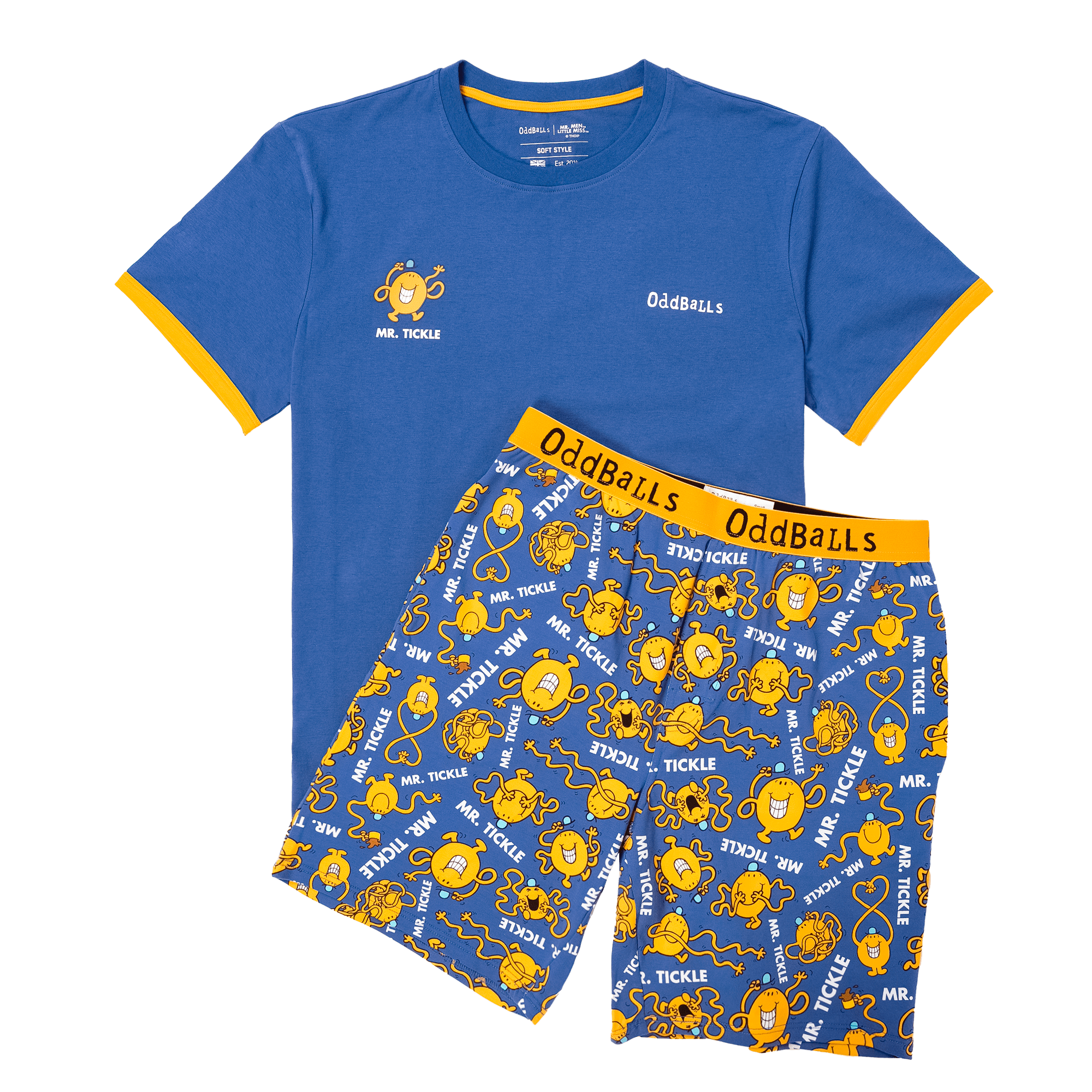 Mens Pyjamas - Mr Tickle - Shorts & T-Shirt