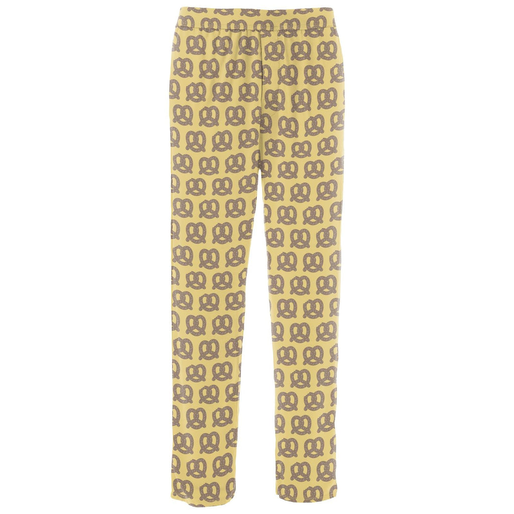 Men's Print Pajama Pants in Flax Giant Pretzel