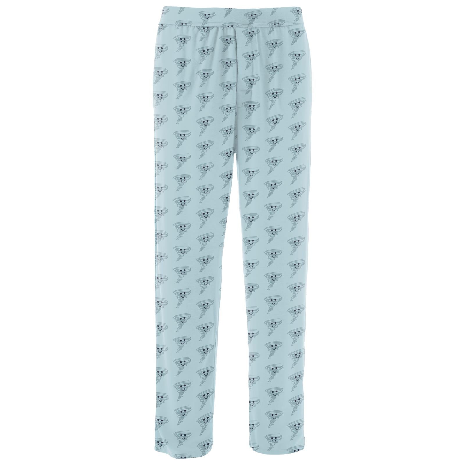 Men's Print Pajama Pants in Spring Sky Happy Tornado