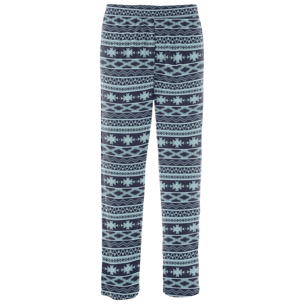 Men's Print Pajama Pants in Peacoat Mayan Print