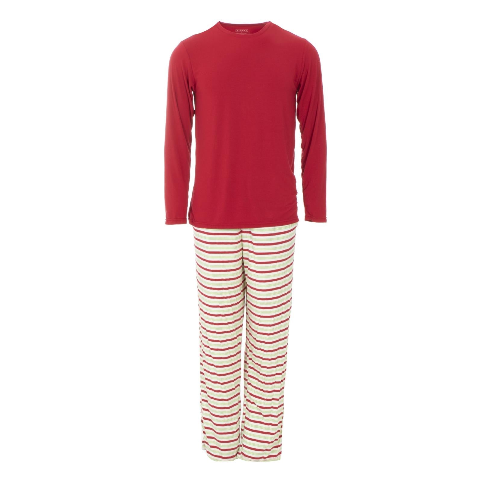 Men's Long Sleeve Pajama Set in 2020 Candy Cane Stripe