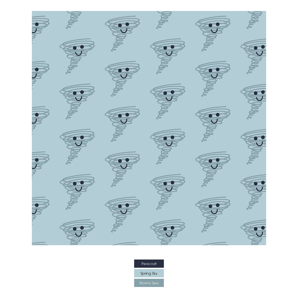 Men's Print Pajama Pants in Spring Sky Happy Tornado