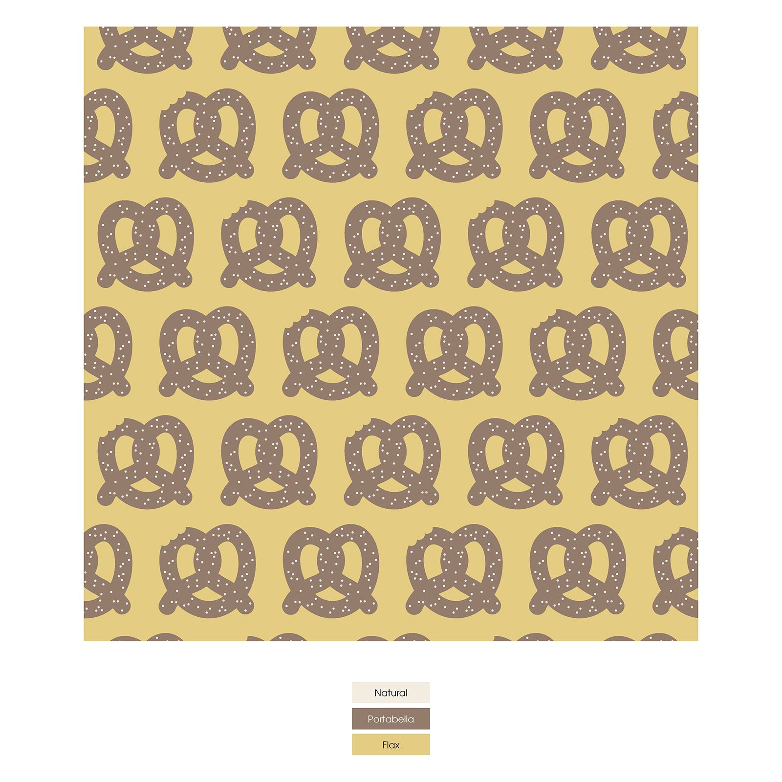 Men's Print Pajama Pants in Flax Giant Pretzel