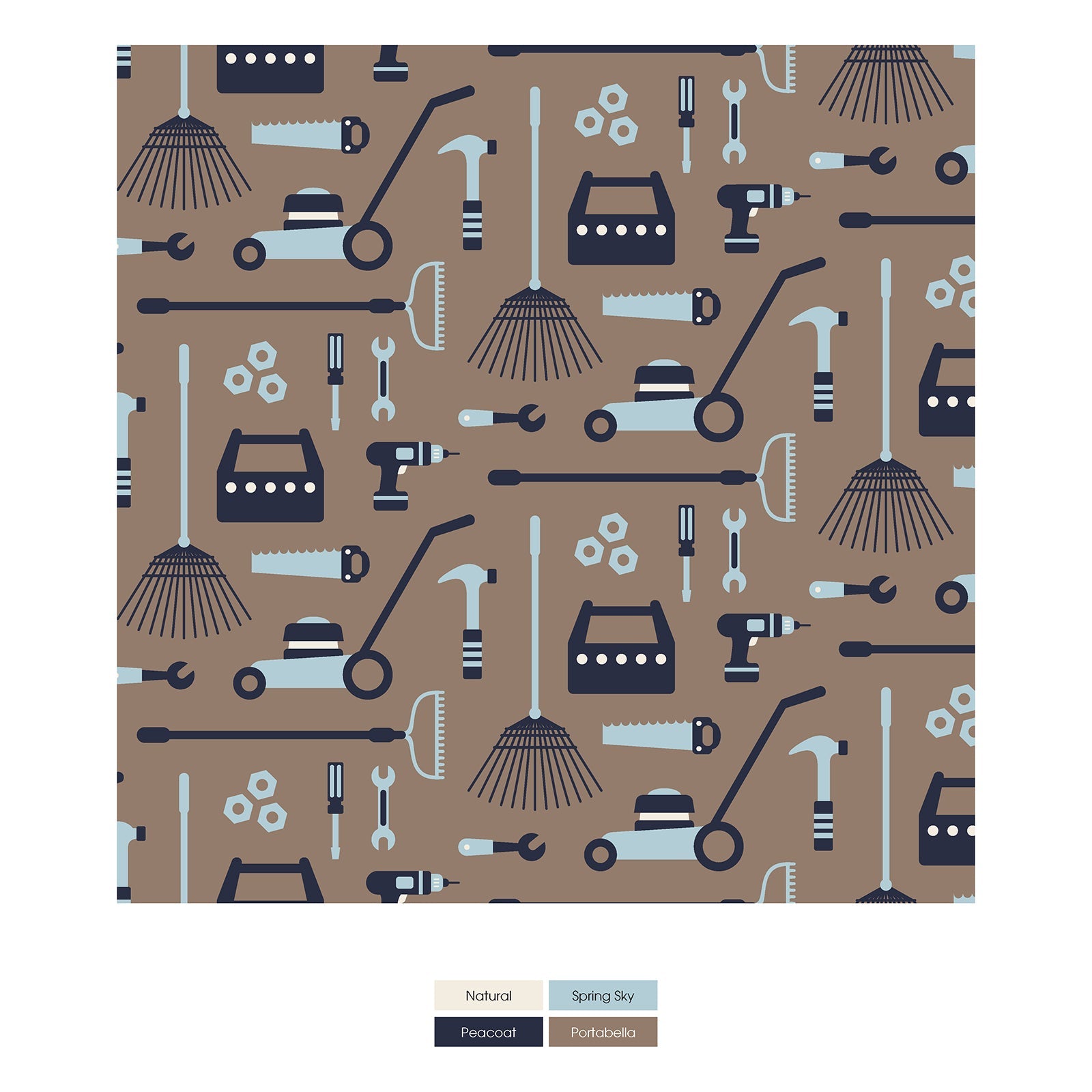 Men's Print Pajama Pants in Portabella Fall Tools