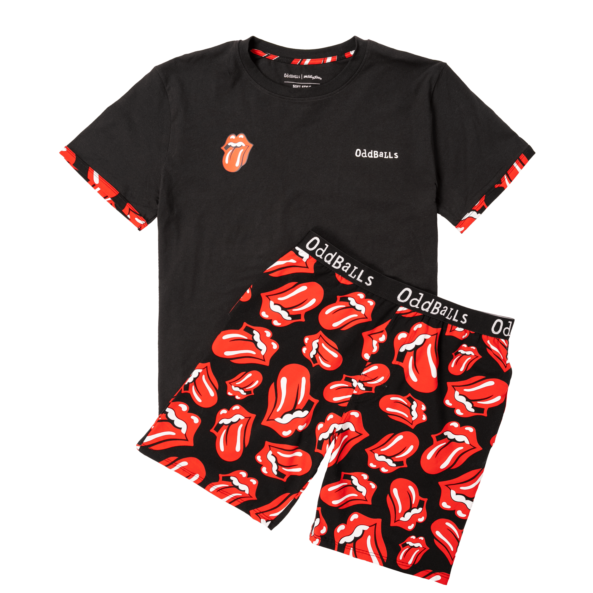 Mens Pyjamas - Rolling Stones - Shorts & T-Shirt