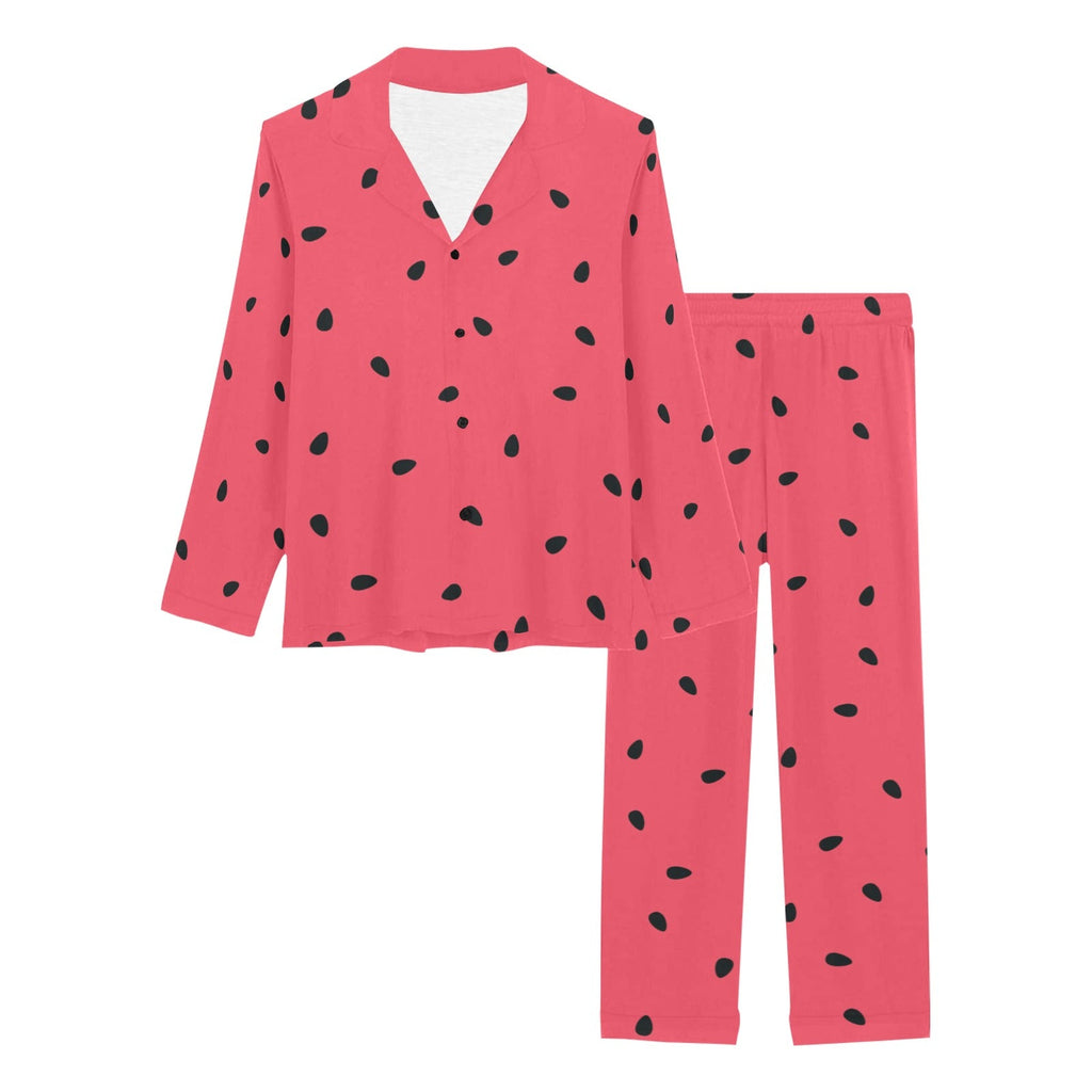 watermelon texture background Women's Long Pajama Set