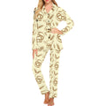 Windmill Wheat pattern Women's Long Pajama Set