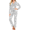 white swan gray background Women's Long Pajama Set